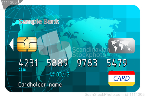 Image of Credit cards, front view. EPS 8