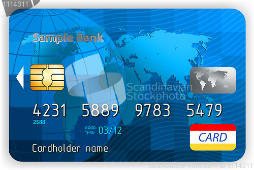 Image of Credit cards, front view. EPS 8