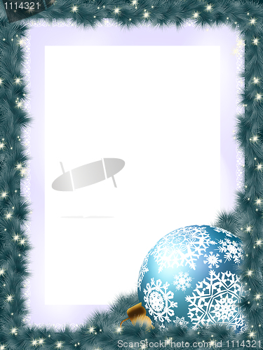 Image of New year background with ball. EPS 8