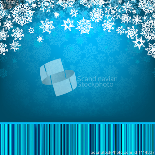 Image of blue christmas background. EPS 8