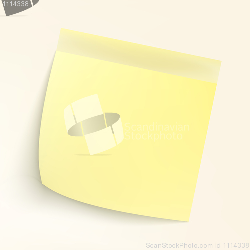 Image of Yellow Sticky Note. EPS 8