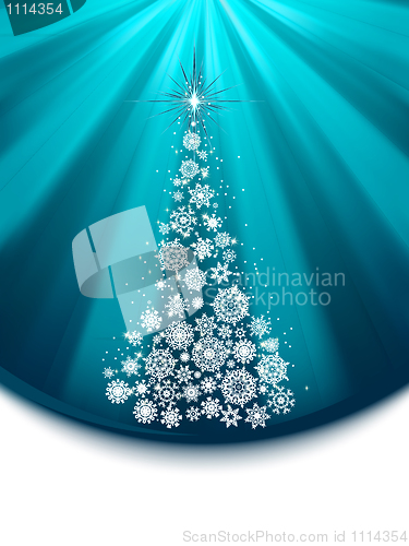 Image of Christmas tree. EPS 8