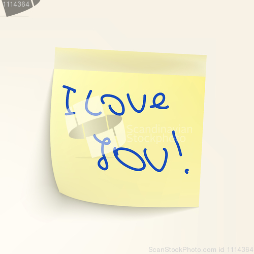 Image of Sticky-note: I Lovw You! EPS 8