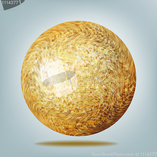 Image of Golden disco ball. EPS 8