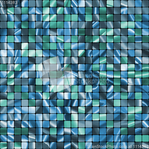 Image of Seamless Blue Tiles swatch ready pattern. EPS 8