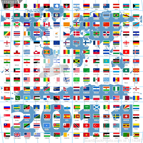 Image of 2010 Year. Complete set of Flags of the world