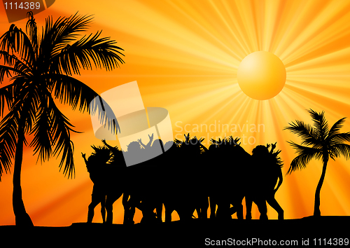 Image of Holiday party on the beach. EPS 8