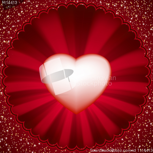 Image of Matte red hearth for valentin day. EPS 8