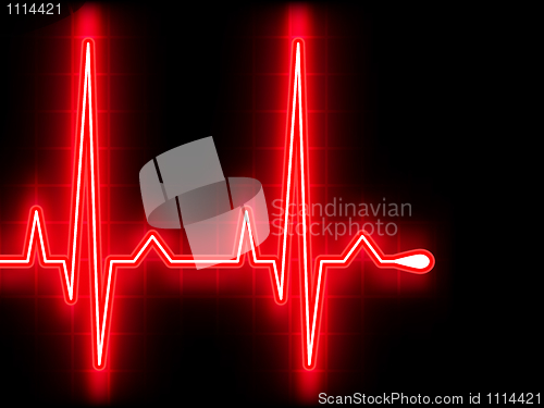 Image of Red heart beat. Ekg graph. EPS 8