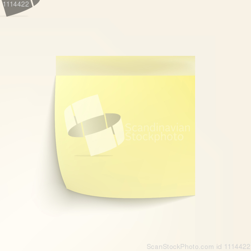 Image of Yellow Sticky Note. EPS 8