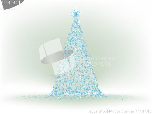 Image of Abstract Blue christmas tree. EPS 8