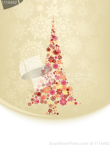 Image of Christmas tree. EPS 8