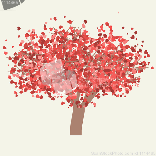 Image of Vector valentine tree. EPS 8