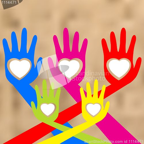 Image of Hands and heart. EPS 8