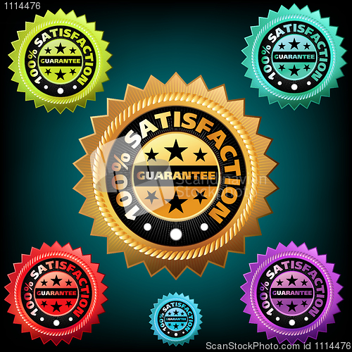 Image of Vector multicolor satisfaction labels set. EPS 8