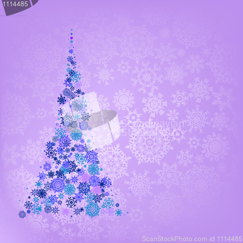 Image of Christmas tree. EPS 8