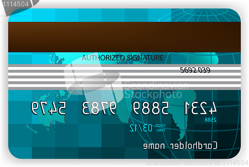 Image of Credit cards, back view. EPS 8