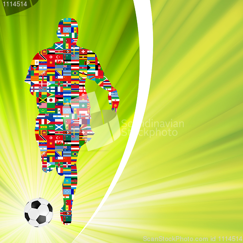 Image of Soccer Player in Global Soccer Event. EPS 8