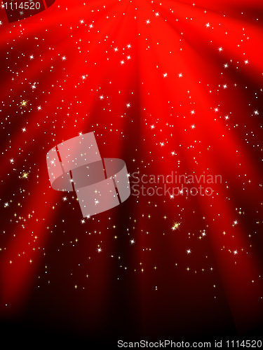 Image of Stars on red striped background. EPS 8