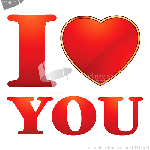 Image of I love you valentine card template. EPS 8