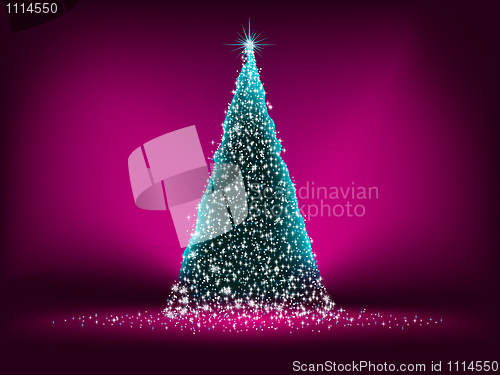 Image of Abstract green christmas tree. EPS 8