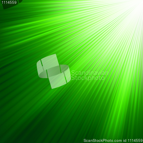 Image of Green luminous rays. EPS 8