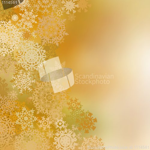 Image of Golden christmas background. EPS 8