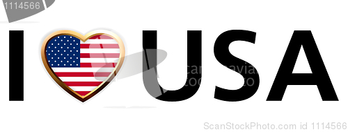 Image of I love USA illustration. EPS 8