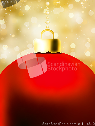 Image of Christmas Ball card template. EPS 8