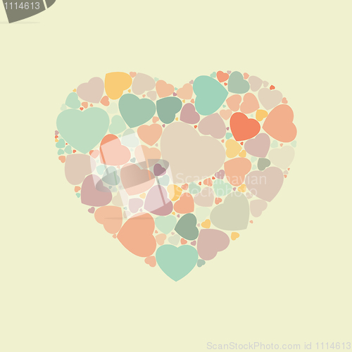 Image of Abstract vintage heart background. EPS 8