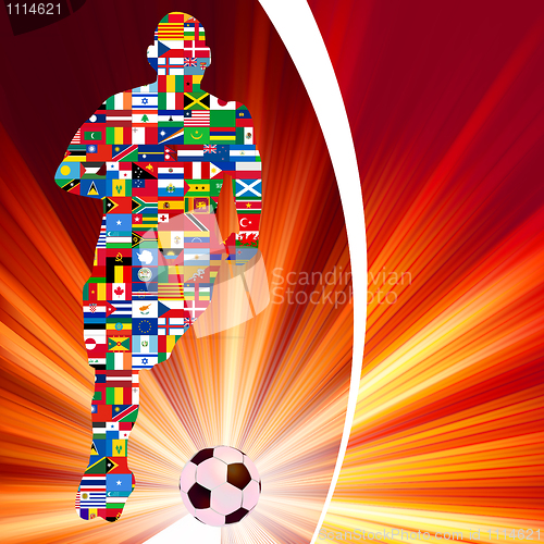 Image of Soccer Player in Global Soccer Event. EPS 8