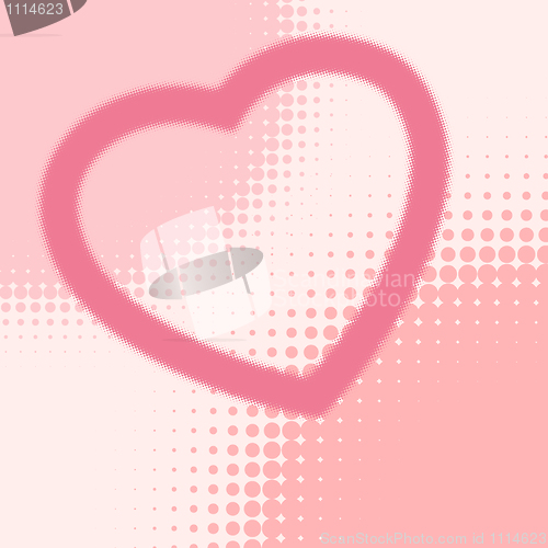 Image of Heart halftone cars template. EPS 8