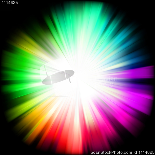 Image of A multicolor design with a burst. EPS 8