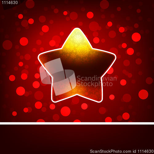 Image of Christmas star on Gold background. EPS 8