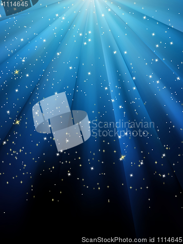 Image of Stars on blue striped background. EPS 8