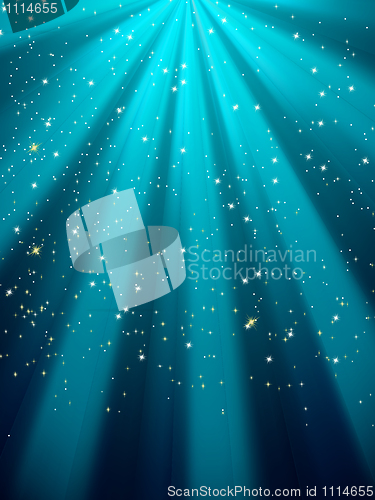 Image of Stars on blue striped background. EPS 8