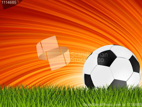 Image of Football or soccer ball on grass. EPS 8