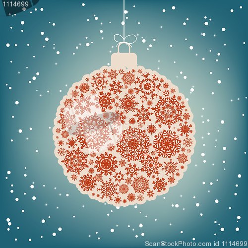 Image of Beautiful Christmas ball illustration. EPS 8