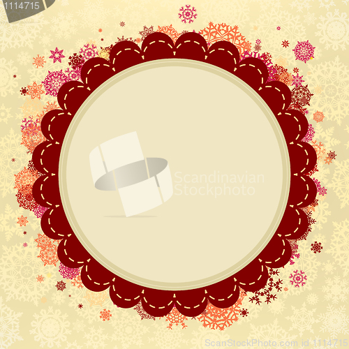 Image of Snowflakes in the form of a round. EPS 8