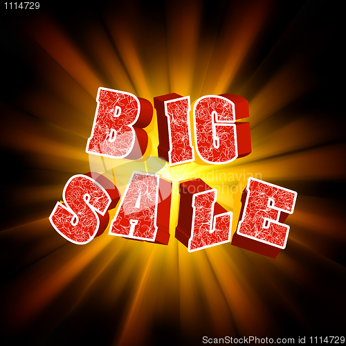 Image of 3d sale message banner template. EPS 8