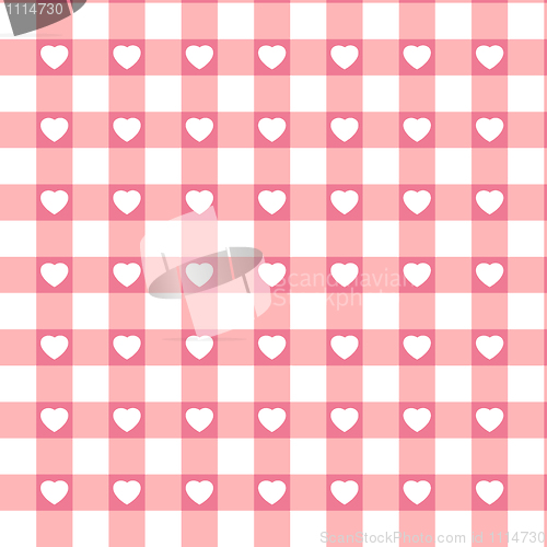 Image of Swatch ready seamless Hearts & Gingham. EPS 8