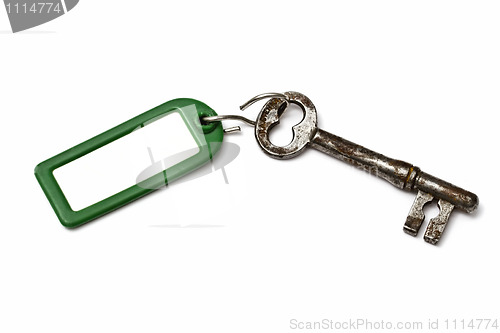 Image of Blank tag and old key