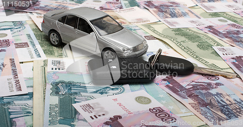 Image of toy car and car keys