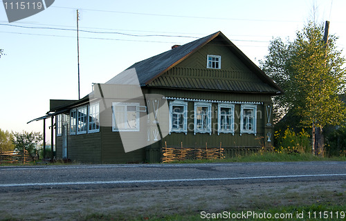 Image of The wooden rural house.