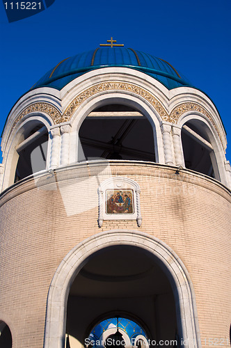 Image of Temple belltower.