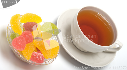 Image of Multi-coloured fruit candy.