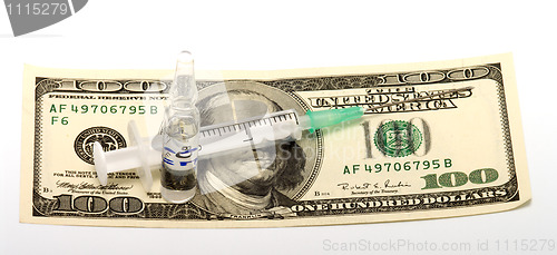 Image of Medicine and finances.
