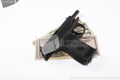 Image of Pistol and dollars