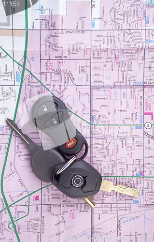 Image of Map and Car Keys 1