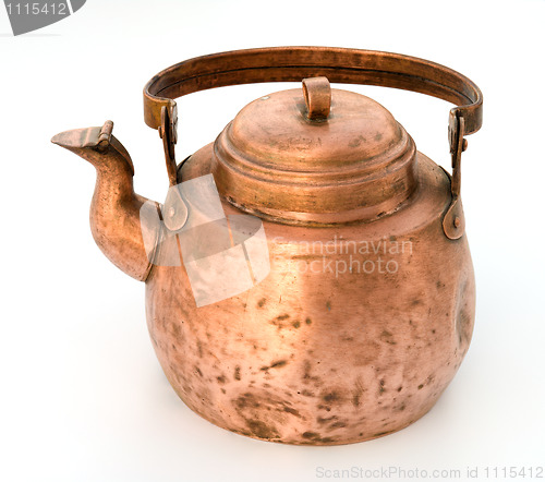 Image of Old copper tea-pot.
